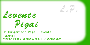 levente pigai business card